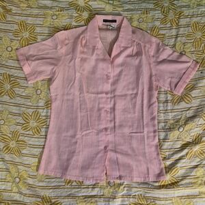 Susan Van Heusen Light Pink Short Sleeve Shirt